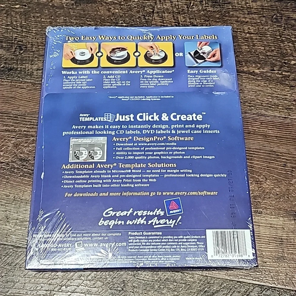 Avery 5692 White CD/DVD Adhesive Labels